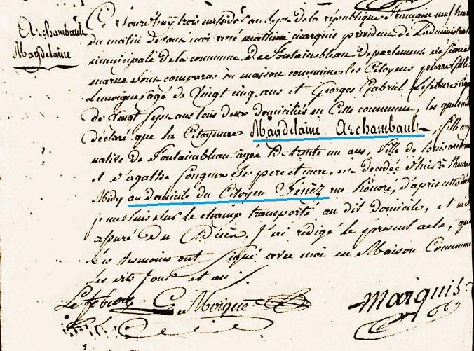 d�c�s Magdelaine Archambault