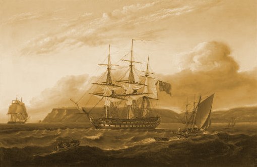 Point de rencontre entre le Bellerophon et le Northumberland