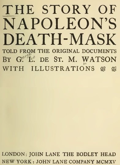 Le livre de Watson 1915