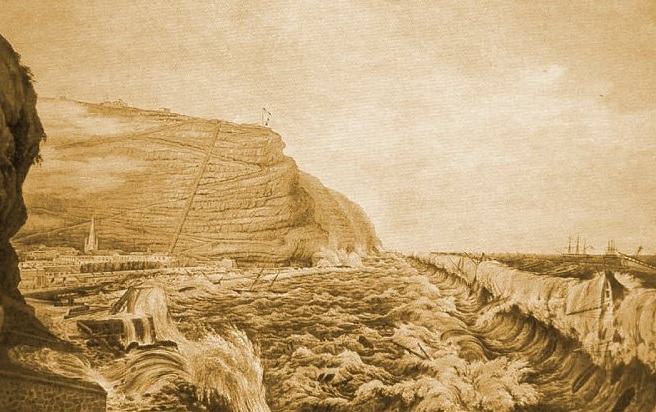 Les "rollers", ou rouleaux, sur le port de Jamestown