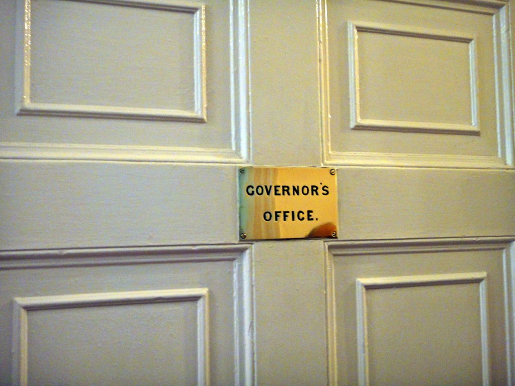 Porte du bureau de Hudson Lowe