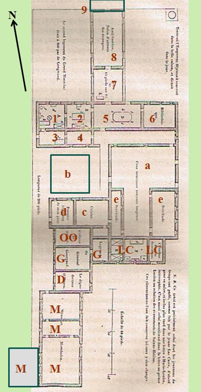 Plan de la maison de Longwood